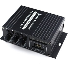 Resim Hombey Siyah 12v Oto/ev Müzik Amfi: Bluetooth, Fm Radyo, Sd/usb Destekli, Dijital Ekranlı 20w+20w Güç Kaynağı Hariç 