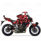 Resim Monero Yamaha Mt 07 Colorful Camo Design Sticker Seti 