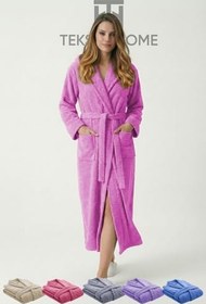 Resim %100 Pamuklu Unisex Bornoz Şalyaka Cepli Büyük Beden 3XL 4XL Erkek Kadın Bornoz 