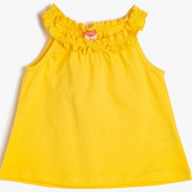 Resim Kız Bebek Fırfır Detaylı Atlet 