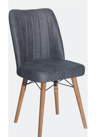 Resim Kaliteli 2 Adet Kare Gold Mutfak Salon Sandalyesi Antrasit - Gri 