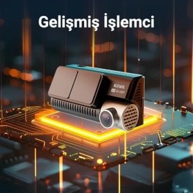 Resim D11 2 Kameralı Ön/arka 4K+1080P Starvıs Sensörlü Yapay Zeka Destekli Wi-Fi Gps'li Araç Kamerası 