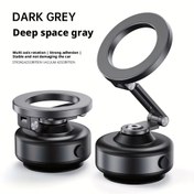 Resim Koyu Gri Manyetik Araba Tutucu 360° Döndürme - Dayanıklı Alüminyum Alaşımlı, Güçlü Yapışma, for iPhone ve Android Cihazları İçin Ayarlanabilir Stand, Arabada Canlı Yayın, Spor Salonu, Ayna, Pürüzsüz Yüzey İçin Mükemmel, Manyetik Döngü İçerir, Araba Tutucu | Ayarlanabilir Stand | Dayanıklı Tutma, Araba Tutucu 