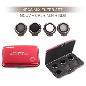 Resim Profisher Dji Mavic Pro Kamera Için Kızaklı Optik Lens 4 Lü Filtre Set Mcuv / Cpl / Nd4 / Nd8 