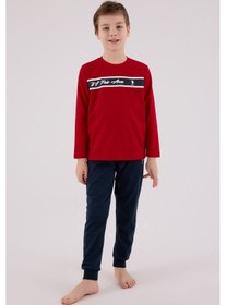 Resim U.S. Polo Assn. U.s. Polo Assn Erkek Çocuk Kırmızı Pijama Takımı 5274-48752 Kırmızı 