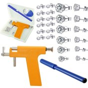 Resim Wezone Çelik Kulak Delme Seti: 12 Çift Küpe, Zirkon Taşlı, Ağrısız, Turuncu Kutu 