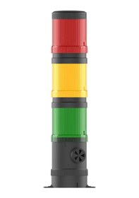 Resim Mesan Ø70 3 Kat Işıklı Kolon Multi Led Buzzer Taban Montaj 24vac/dc Ms 310.1.3.2.12-24vac/dc 