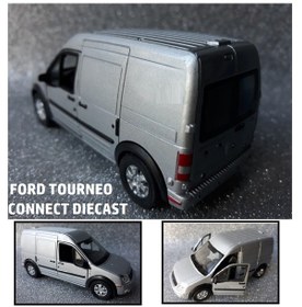 Resim Ford Tourneo Connect Diecast Metal Araba Kapı Açılır Gri 