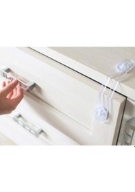 Resim Bebek Çekmece Dolap Güvenlik Kilidi Çok Amaçlı 2 Adet 11 Cm Şeffaf 