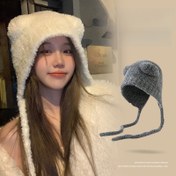 Resim Kadınlar için Sevimli Ayı Polar Kış Şapkası, Esnek Olmayan Örgü Bere, Hafif, Keız, Elde Yıkama veya Kuru Temizleme, Polyester (PET) Malzeme, Bayanlar için Moda Aksesuarı 