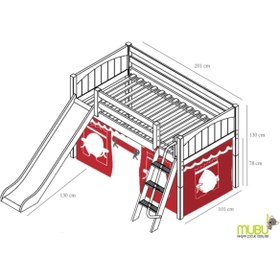 Resim Mubu Ahşap Çocuk Odaları Prenses Çadırlı Ranza 
