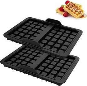 Resim Ninja waffle makinesi için 2 adet silikon waffle kalıbı, Airfryer aksesuarı, AF400EU, AF451EU ve SL400EU ile uyumlu, istiflenebilir, çift pişirme kasesi eklentisi, sıcak hava fritözü aksesuarı 