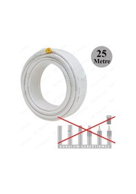 Resim F Konnektörlü 25 Metre RG6/U Coaxial Hazır Uydu Anten Kablosu 