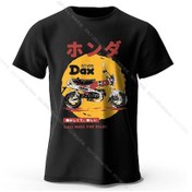 Resim Bolf Retro Bisiklet Sanat Tişört %100 Premium Pamuk Slim Fit El Boyalı Motosiklet Baskılı Tişört - Sürüş Tutkunları İçinblack 