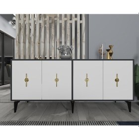 Resim Figoraa 180 Cm Konsol Kx180 Antrasit-beyaz 