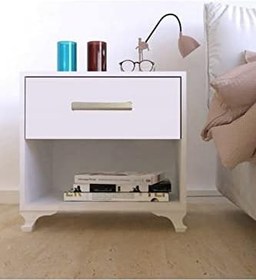 Resim metalia GM 026 BEYAZ TEK ÇEKMECELİ KOMİDİN 