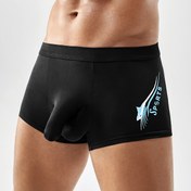 Resim Erkek Siyah Boksör Külotları Elastik Bel ve Cebi ile - Rahat Esnek Kumaş, Nefes Alabilen Tasarım, Şık Logo, Günlük Spor ve Rahat Giyim İçin Her Gün İç Çamaşırı, Spor İç Çamaşırı, Şık İç Çamaşırı, Rahat Uygunluk 