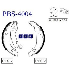 Resim Pbs-4004 - Kampana Balata Tempra Tıpo 180 32 