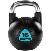 Resim LP8040 16 KG PU Müsabaka Siyah Kettlebell Livepro