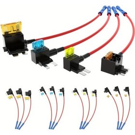 Resim Topnotch 16 Parça Karışık 4 Standart Mini Micro2 Low Profile Sigorta Bağlantılı Oto Sigorta Kutusu Kiti 