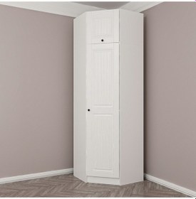Resim Kale 1 Kapaklı Köşe Dolap + Yüklük Beyaz Mebran İlkbahar 235cm Beyaz 