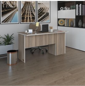 Resim Kenzlife Ofis Masası Miyamoto Crd Sol 75 170 80 Raflı Dolap Bilgisayar Çalışma Masası 