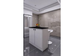 Resim Moka Park AVM 2 Kapaklı 2 Raflı Tezgahlı Fonksiyonel Şık Mutfak Adası 