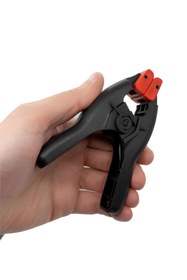 Resim Badem10 Yaylı Kıskaç Mandal Pro El Tip İşkence Siyah Klips Hobi 30 mm 2 ADET 
