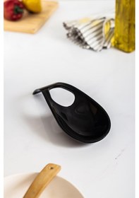 Resim Akrilik Siyah Tezgah Üstü Kirli Kaşıklık & Kepçe Altlığı Karışık Renkli 