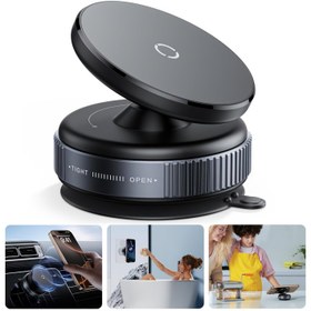 Resim Yeni K009 Güçlü Manyetik Telefon Tutucu - Katlanabilir, 360° Ayarlanabilir Vakum Montajı, Çok Açılı Ayarla, Araba/Ev Telefon Tutucu 