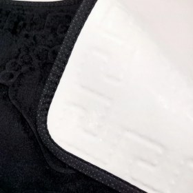 Resim AY Home Kaydırmaz Tabanlı Banyo Paspasi Ayak Izli Siyah 