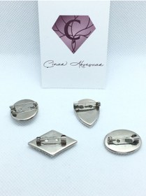 Resim Çınar Aksesuar Eşarp Iğnesi - Broş - Yaka Iğnesi - Yaka Rozeti (4 Çeşit Küçük ) - (2,5CM) 