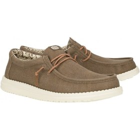 Resim Oxford Klasik Erkek Hd.41873-267 Hey Dude Wally Waxed Canvas Walnut Walnut 