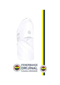 Resim Fenerium Fenerbahçe Lisanslı Palamut Logo Sıfır Yaka Çocuk T-shirt Kişiye Özel Ahşap Kutulu Beyaz 