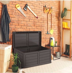 Resim Turuncuelma Violet Clean Garden 320 Lt Bahçe Depolama Sandığı Kahve Kahverengi 