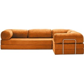 Resim Legom Modüler Koltuk Takımı L Koltuk Sünger Yatak Kanepe Turuncu 