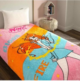 Resim Lisanslı Winx 2 Tek Kişilik Battaniye Beyaz 