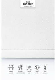 Resim 2'li Lakost Örgü Yastık Kılıfı Seti %100 Pamuk 50 X 70 Fermuarlı Beyaz 