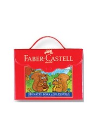 Resim Faber-Castell Plastik Çantalı 18 Renk Pastel Boya 5281125 