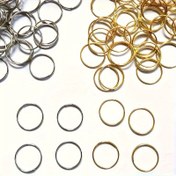 Resim 100 adet Dayanıklı Paslanmaz Çelik Zımba Halkaları - Takı Yapımı, DIY El Sanatları, Noel ve Düğün Dekorasyonları için - 1.09cm Boncuklu Halkalar 