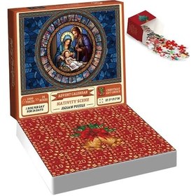 Resim 2023 Yapboz Advent Takvimi, 2023 Noel Advent Takvimi 24 Parçalı Doğum Sahnesi, Yetişkinler Ve Çocuklar İçin 1000 Noel Parçası 