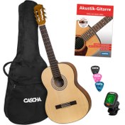 Resim Cascha Student Series 4/4 Klasik Gitar Seti (Türkçe Metod, Taşıma Çantası, 3 Pena, Tuner) 