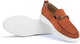 Resim Ducavelli Ritzy Hakiki Deri Süet Erkek Günlük Ayakkabı Loafer Ayakkabı 