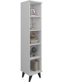 Resim Simple Kitaplık 4 Raflı 30x30x144 Beyaz Beyaz 