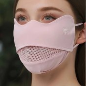 Resim Elmpaly Love Mark Nefes Alabilir Buz İpeği Yüz Maskesi Göz Koruma Ve Ayarlanabilir Love Mark Mask----pembe 