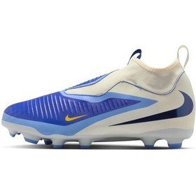 Resim Nike Phantom 6 High Academy LV8 Bağcıksız Fg Çocuk Mavi Krampon 