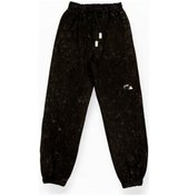 Resim Erkek Çocuk Batik Desenli Beli Paçası Lastikli Eşofman Alt-14699 Siyah 