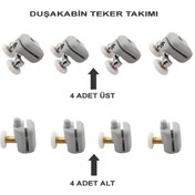 Resim Cam Duşakabin Tekerleği Duşakabin Tekeri Beyaz 