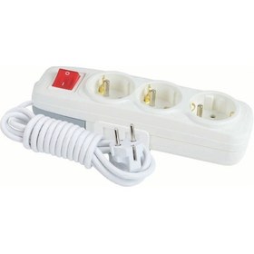 Resim FarF503x 1 Metre 3 Lü Anahtarlı Grup Priz Lara Serisi Çocuk Korumalı, Dayanıklı Tasarım 