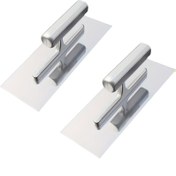 Resim Alüminyum Saplı Profesyonel Paslanmaz Çelik Alçıpan, Tuğla İşleri ve Düzleştirme için Hafif, Dayanıklı Sıva Aleti - Dekorasyon Mühendislik Ekiblerinin Tercih Edilen Seçimi. Yeni Stil, Müteahhitler ve DIY Projeleri İçin İdeal 